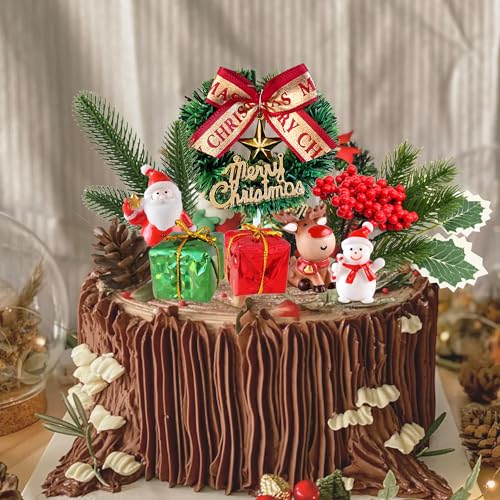 14PCS Christmas Cake Topper Gold B765673
