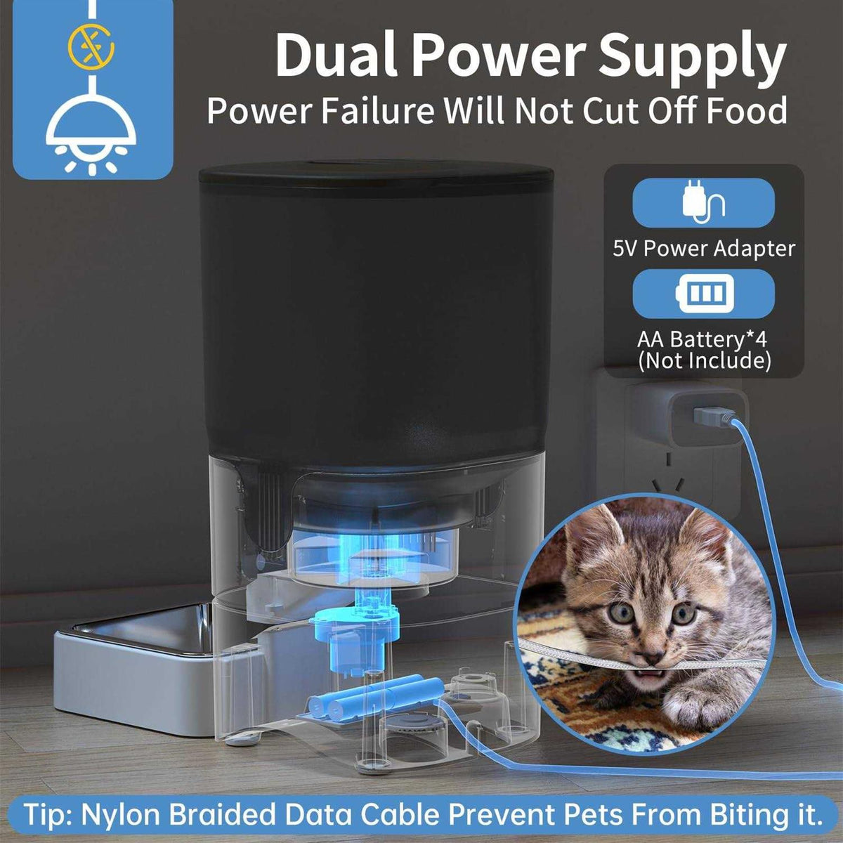 Automatic Cat Feeder with Slow Feeding Mode D126889
