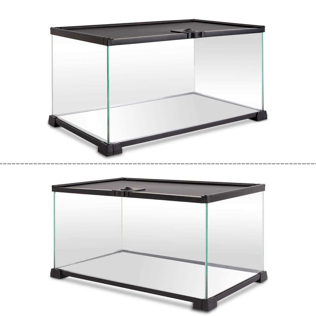 10 Gallon Glass Reptile Tank with Sliding Screen Top U64547