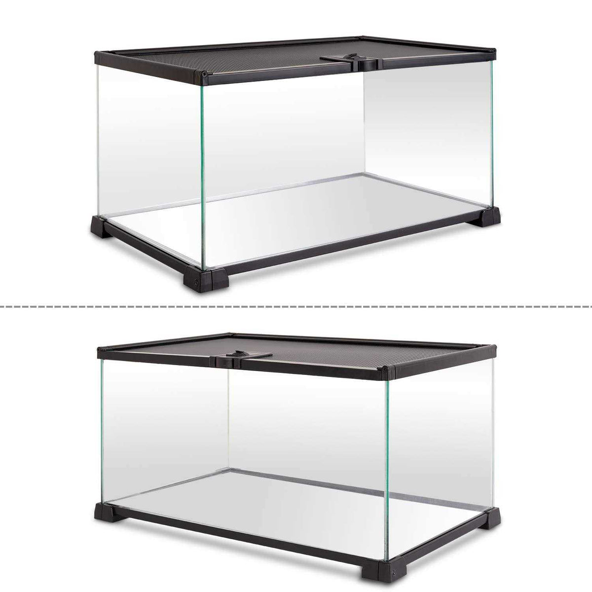 10 Gallon Glass Reptile Tank with Sliding Screen Top U64547