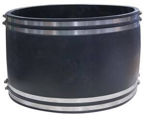 4 x 6 in. Asbestos Cement Fiber and Ductile Iron x Cast Iron and PVC Flexible Coupling B314