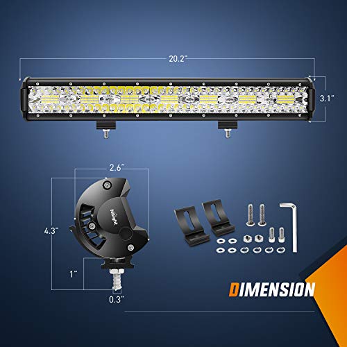 420W 20Inch Triple Row Flood Spot Combo LED Off Road Light Bar L91764