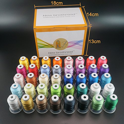 40 Colors Polyester Embroidery Machine Thread Kit 500M Each Spool X157477