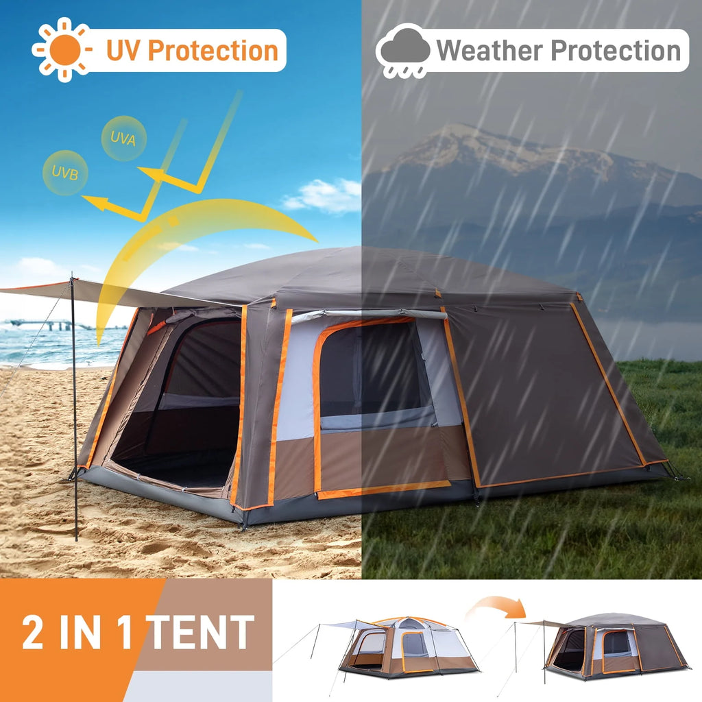 10 Person Multi Room Tent with Carry Bag K637008