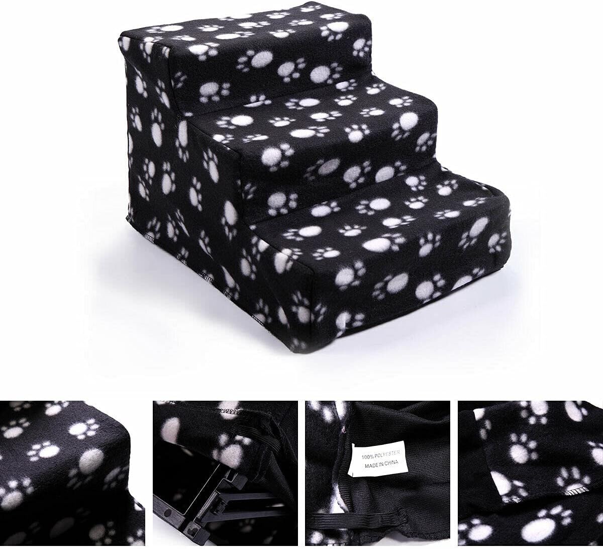 3-Step Non-Slip Pet Stairs with Soft Cover S41544