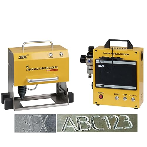 100W Pneumatic Dot Peen Metal Engraving Machine Engraving Size 120x50mm Depth 0.02-1 mm X939005