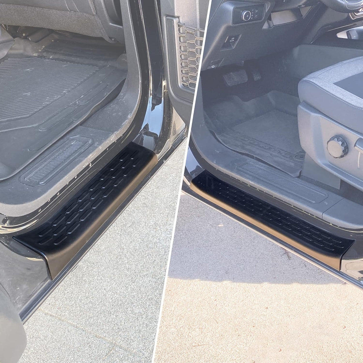 Black 4 Doors Pack of 2 Door Sill Protectors A687013