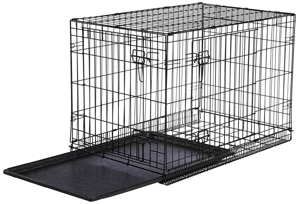 36 inch 2-Door Black Dog Crate N740