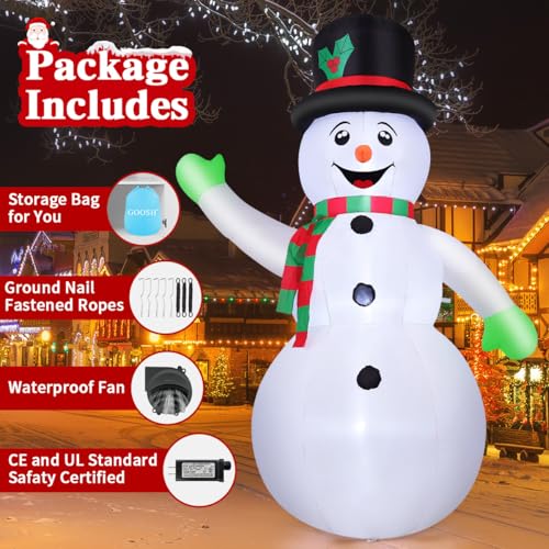 7 FT Christmas Inflatables Snowman with Built-in LED O718