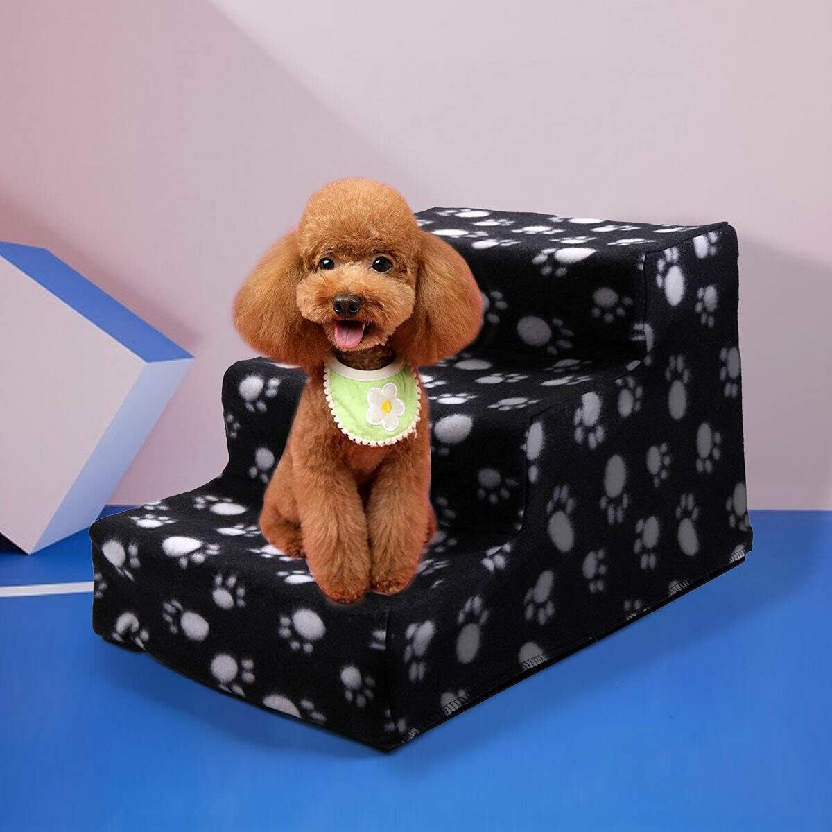 3-Step Non-Slip Pet Stairs with Soft Cover S41544