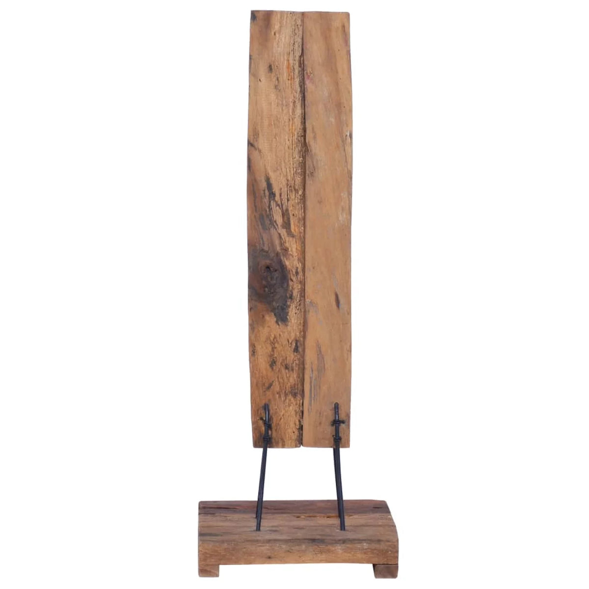 6 Bottles Solid Teak Wood Wine Rack H54853