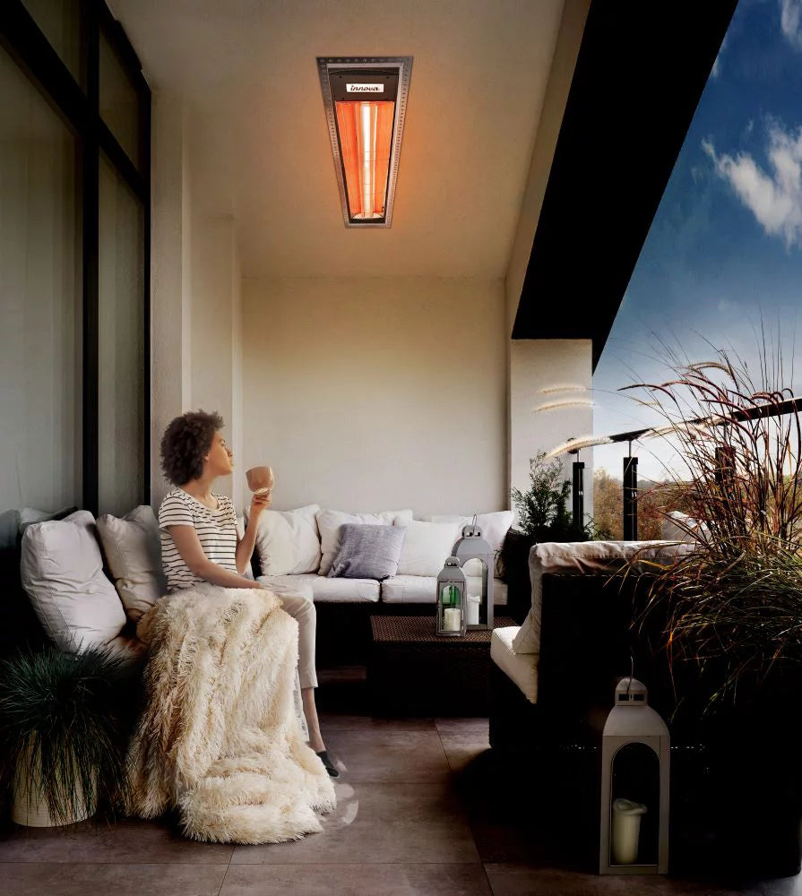 4000 Watt Electric Infrared Dual Element Heater White T8884
