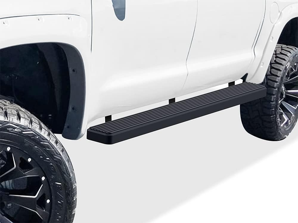 Black Powder Coated 5 inches Running Boards Side Steps Step Rails U981