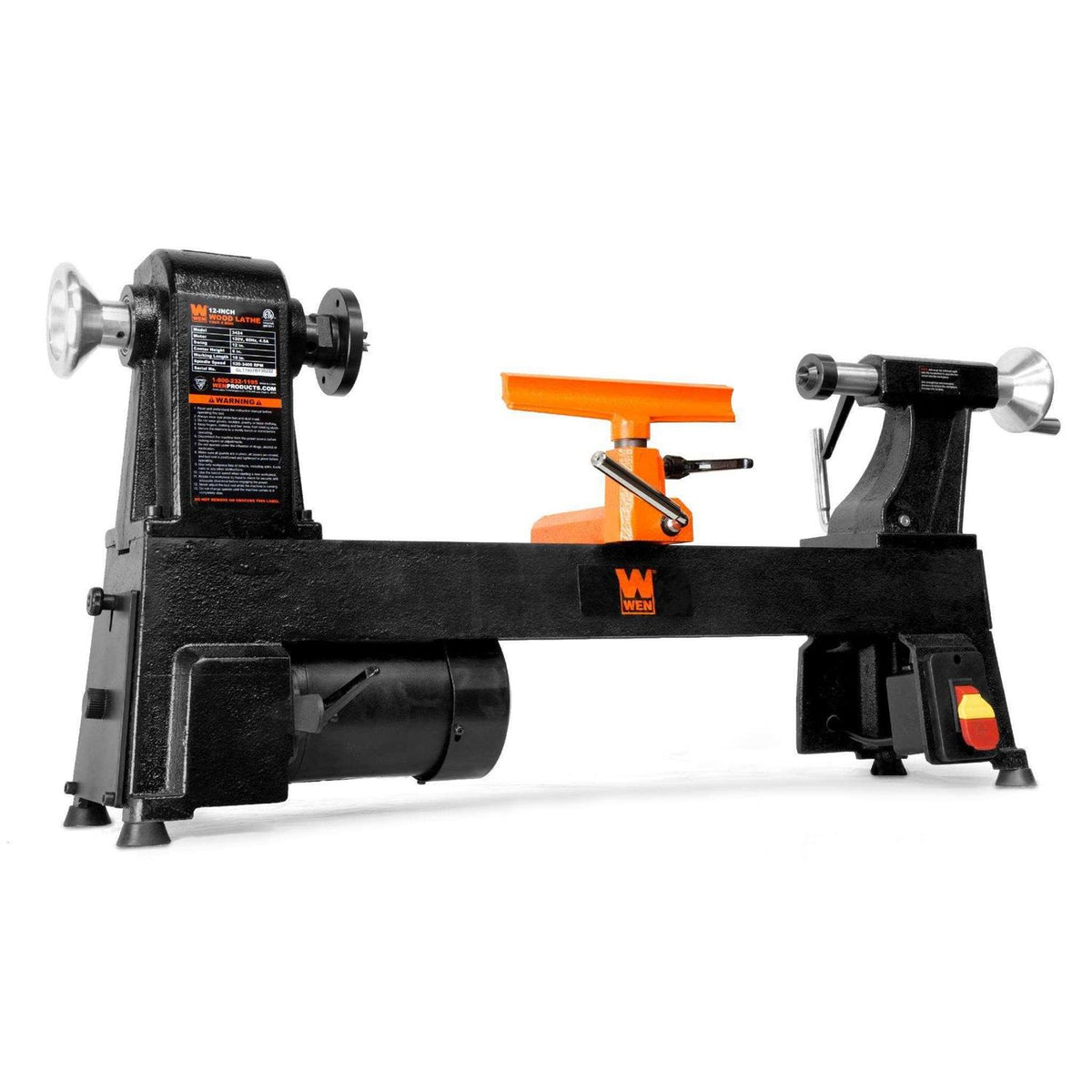 4.5-Amp 12-Inch by 18-Inch 5-Speed Benchtop Wood Lathe I93702