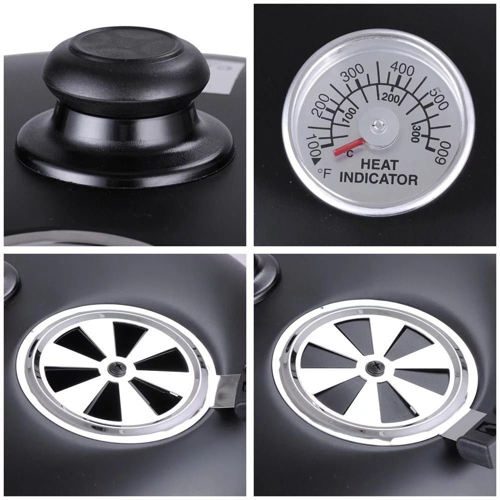 Charcoal BBQ Smoker with Built-in Thermometer W527