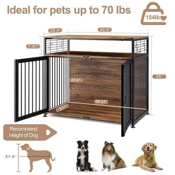 41 in. Heavy Duty Dog Crate Furniture D992931