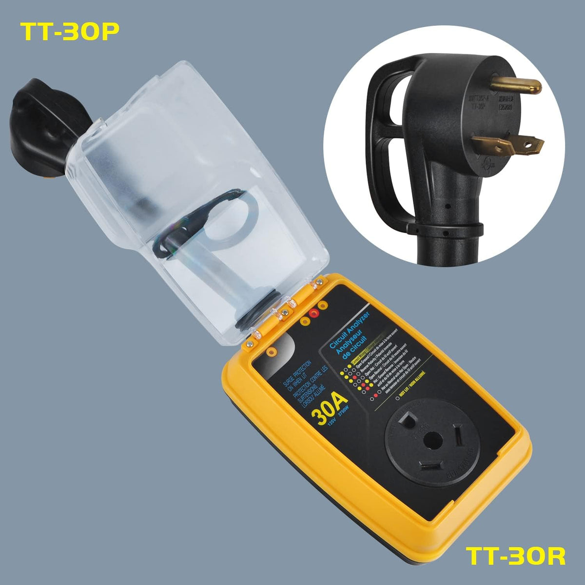 30 Amp RV Surge Protector with Waterproof Cover R106