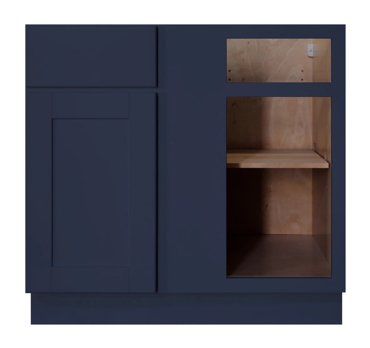 Blue Single Door Blind Corner Cabinet V386