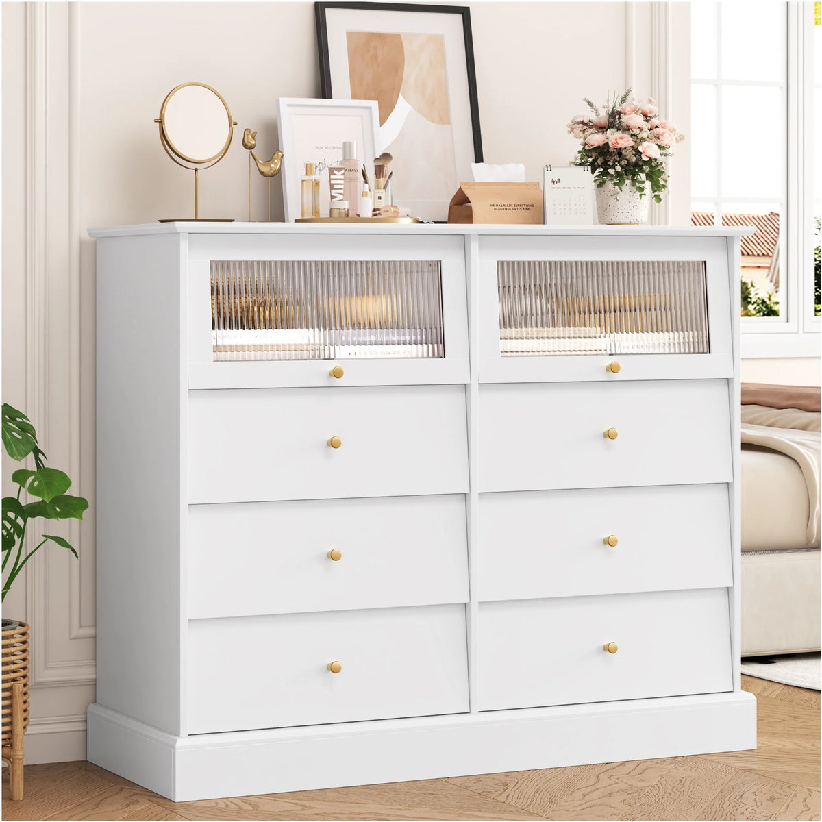 Black 8 Drawer Wood Dresser G544919