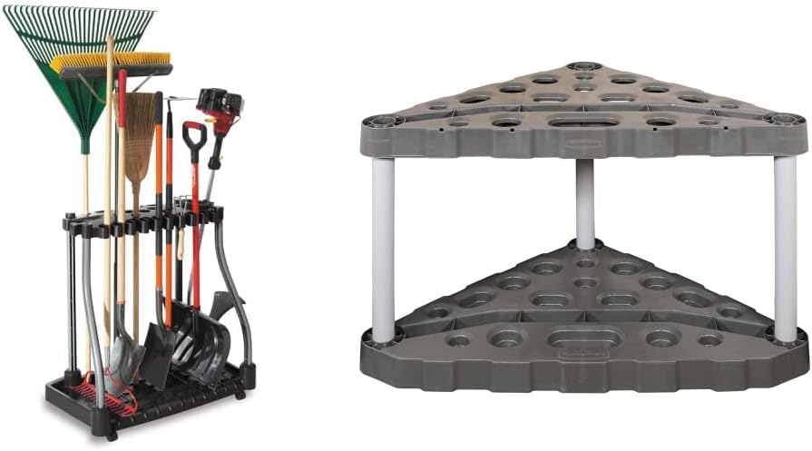 Black Garage Tool Tower Rack, Pack of 2 O527