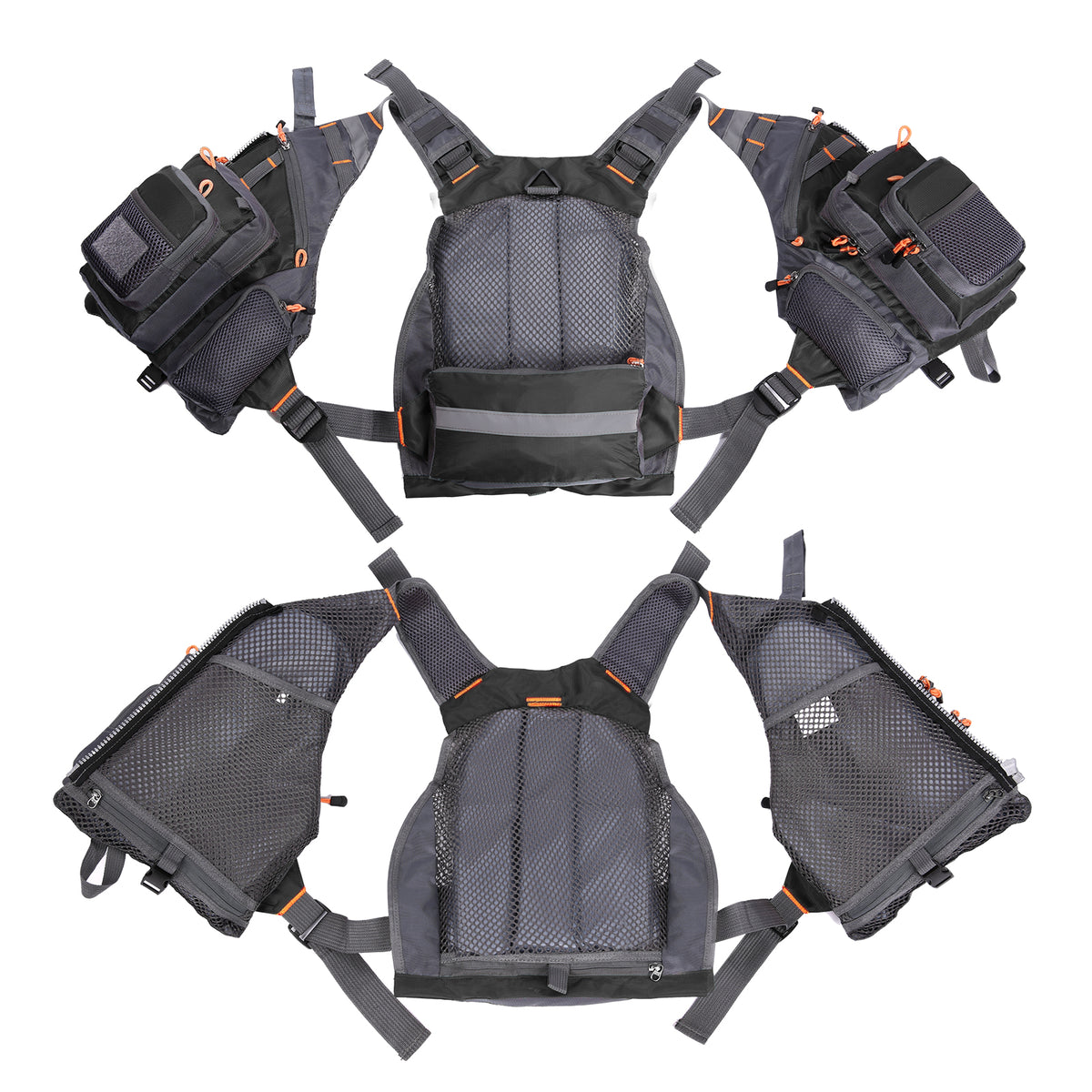 Breathable Padded Fishing Life Safety Jacket Swimming Sailing Waistcoat Utility Vest Floatation Device V526