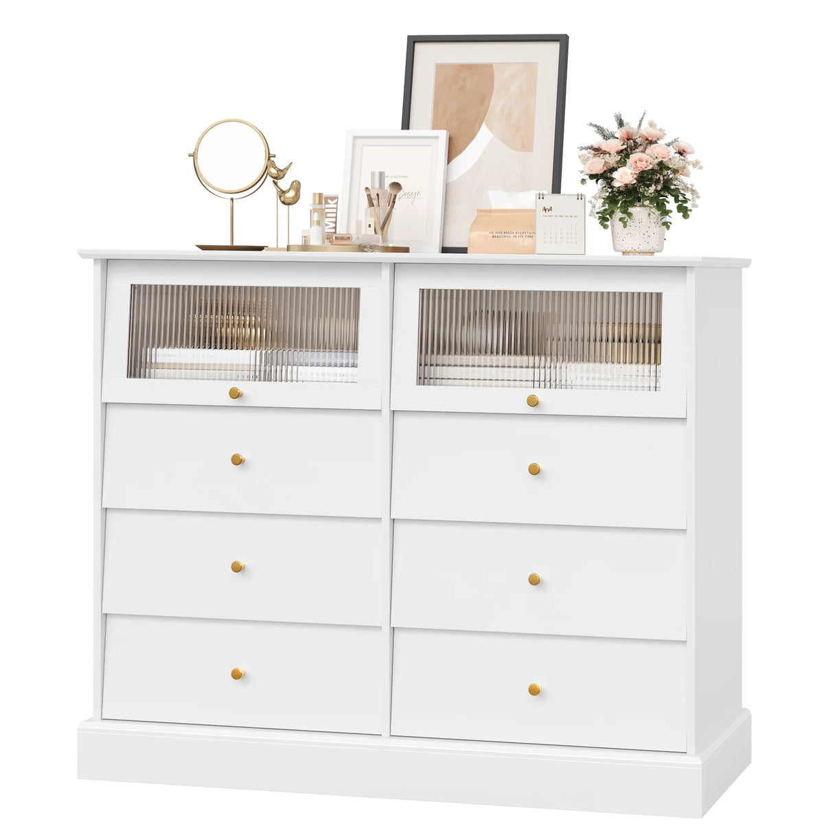 Black 8 Drawer Wood Dresser G544919