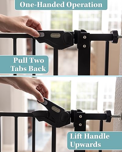 Black Metal Baby Gate 30" Tall G51258