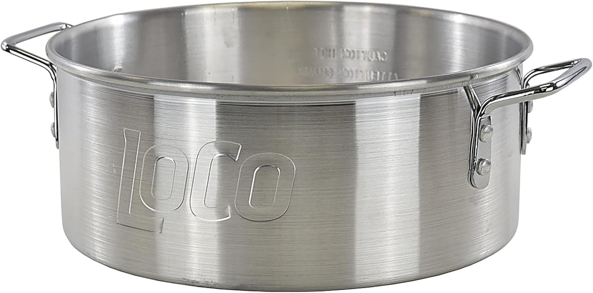 30 Quart Aluminum Circular Pots Kit with Basket Lift Hook and Lid L991