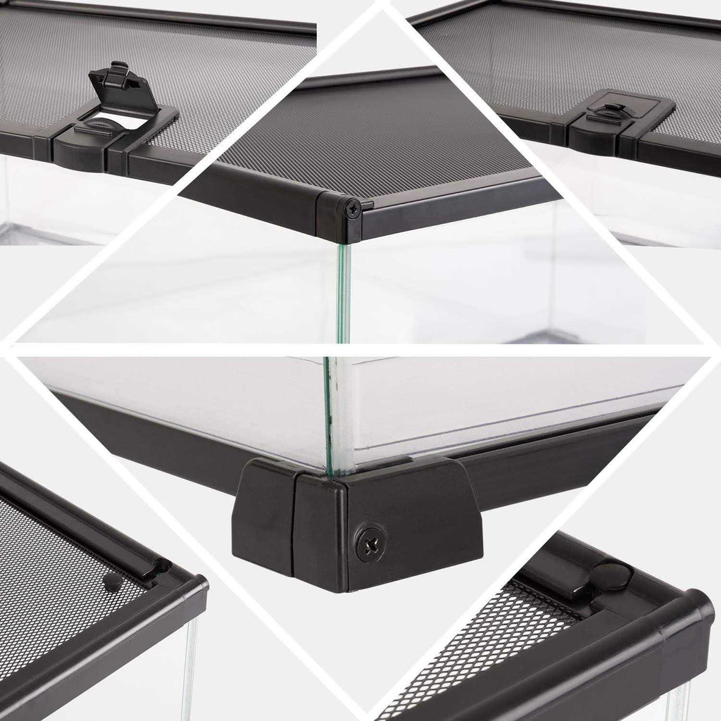 10 Gallon Glass Reptile Tank with Sliding Screen Top U64547