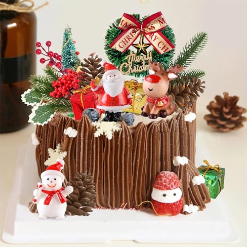 14PCS Christmas Cake Topper Gold B765673