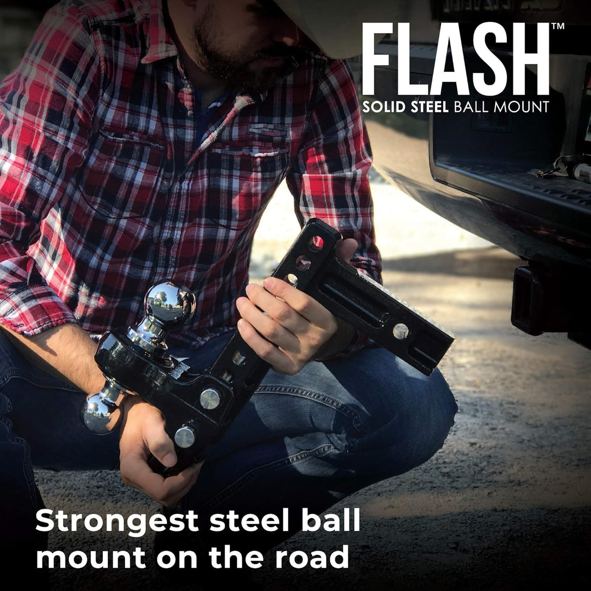 Adjustable Steel Ball Mount with 6 Inch Drop, 2 Inch Shank K979149