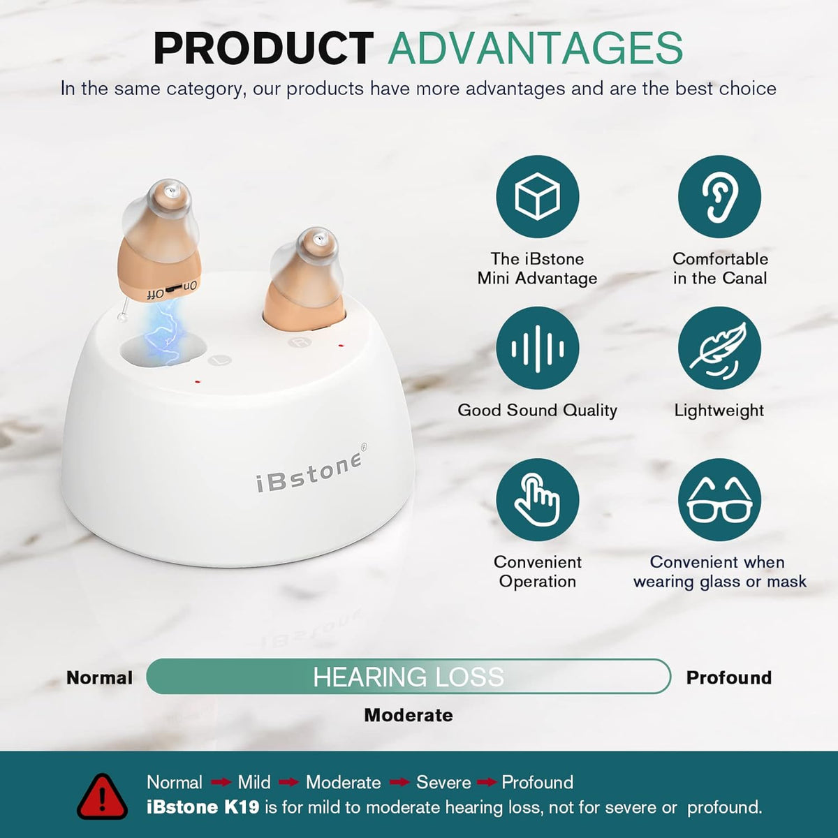 Beige Rechargeable Mini Completely-in-Canal Hearing Aid, Pair R72708