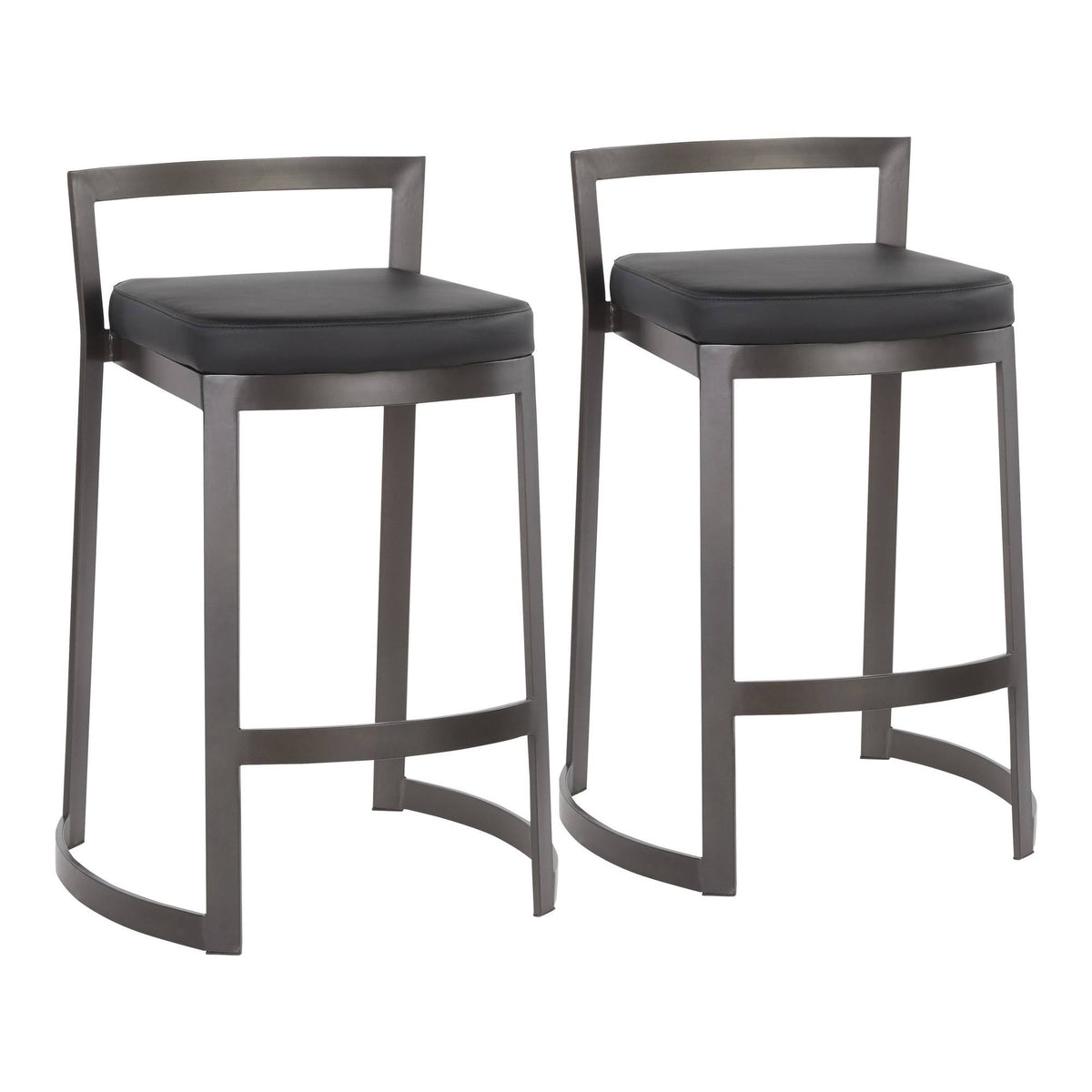 Black Set of 2 Counter Stool P172
