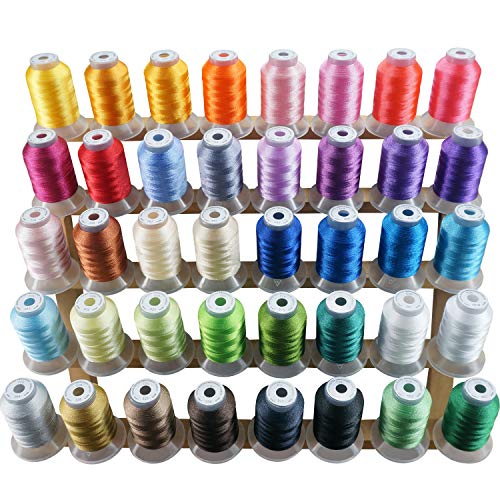 40 Colors Polyester Embroidery Machine Thread Kit 500M Each Spool X157477