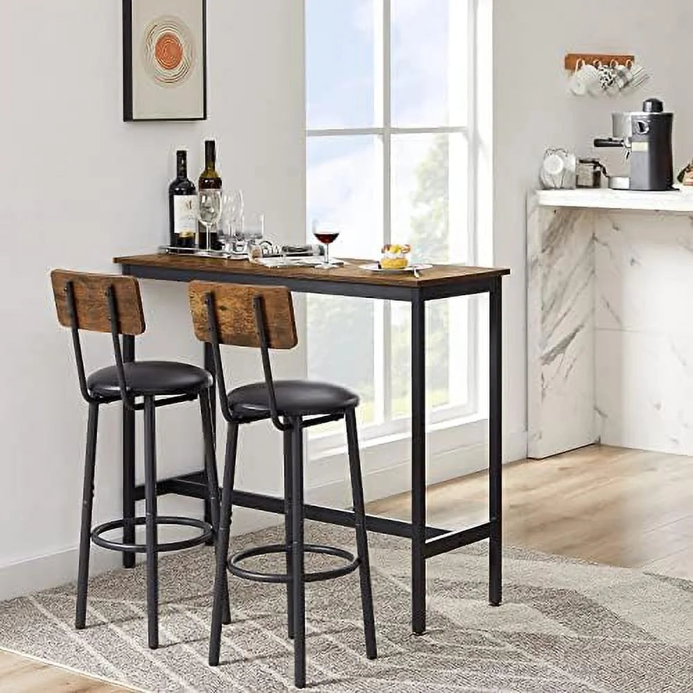 5 Piece Counter Height Dining Table Set with 4 Stools D415384