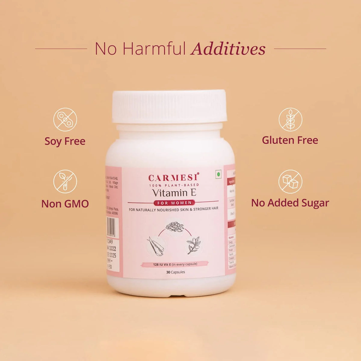 100% Plant-Based Vitamin E Capsules 30 Capsules W824