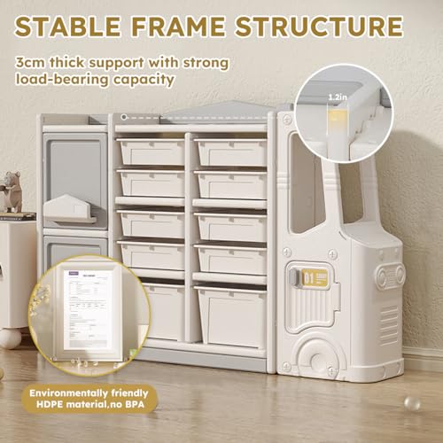10 Bin 2 Cabinet 3 Shelf Toy Storage Organizer S684