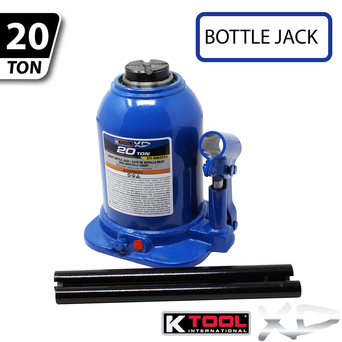 20 Ton Short Hydraulic Bottle Jack S449