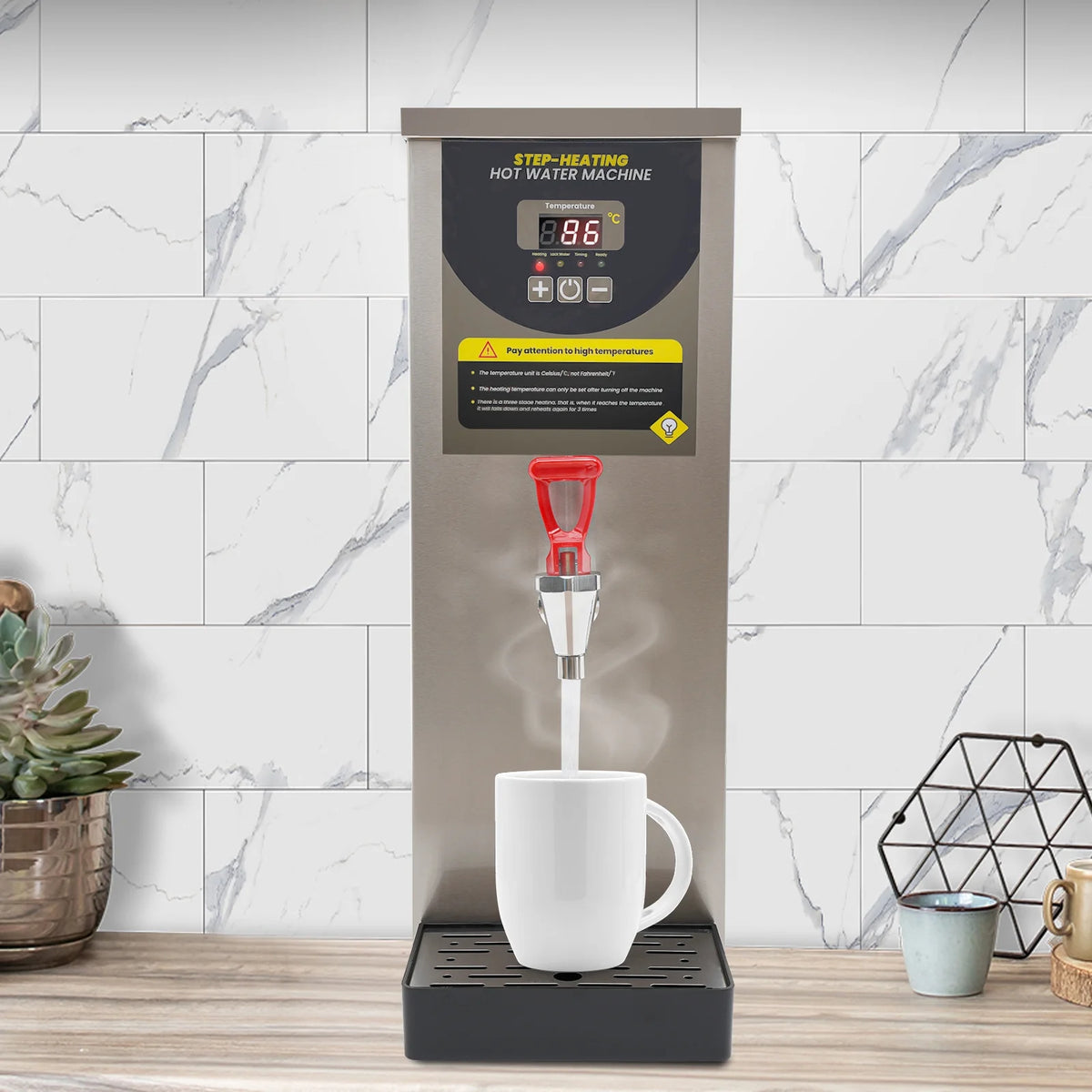 Commercial Electric Water Boiler Stainless Steel 35L/H 2KW N1786