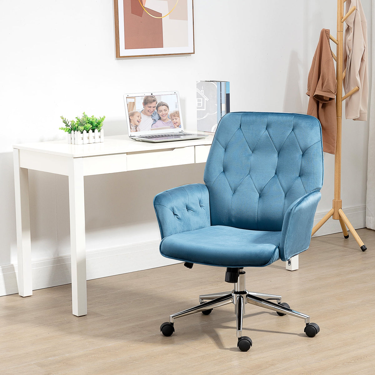 Blue Adjustable Swivel Task Chair I9197