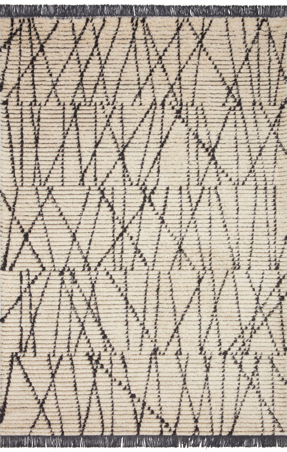 Cream Charcoal 3'8 x 5'8 Rug X53180