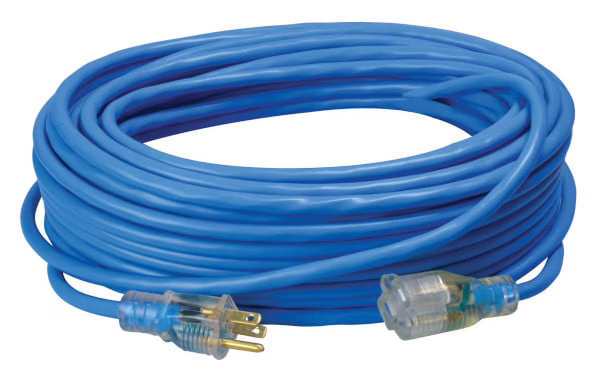 14/3 Sjtw Low-Temp Outdoor Extension Cord With Lighted End, 50-Feet G323