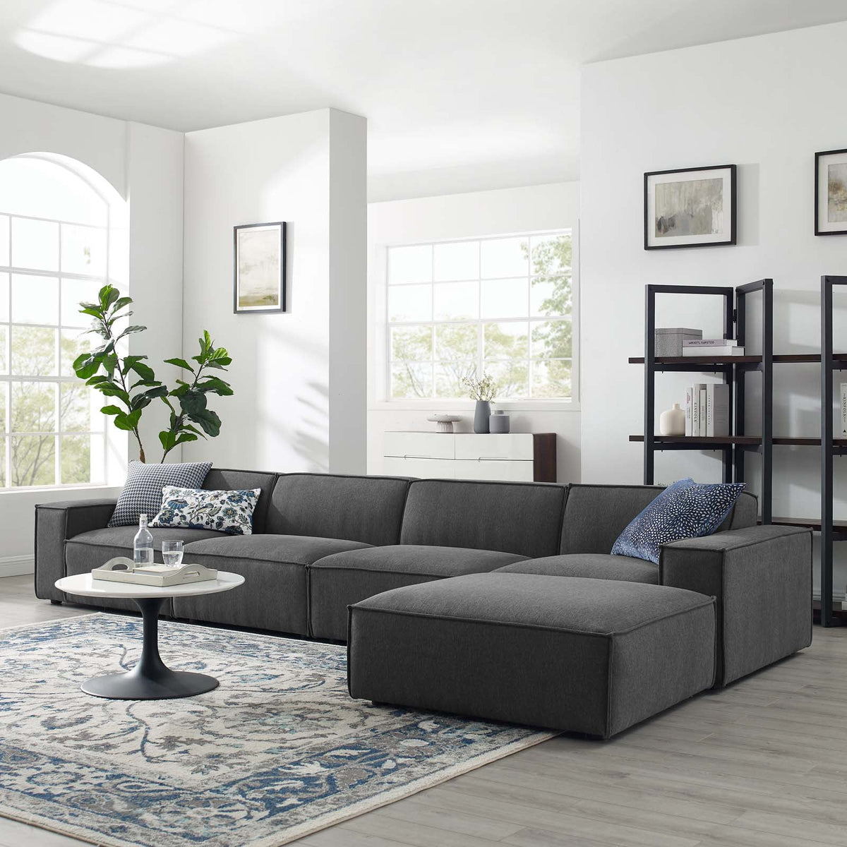 Charcoal 5-Piece Sectional Sofa A5761