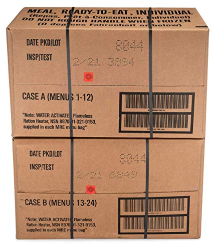 24ct US Military Surplus MRE Meals Ready to Eat Case Bundle H6301