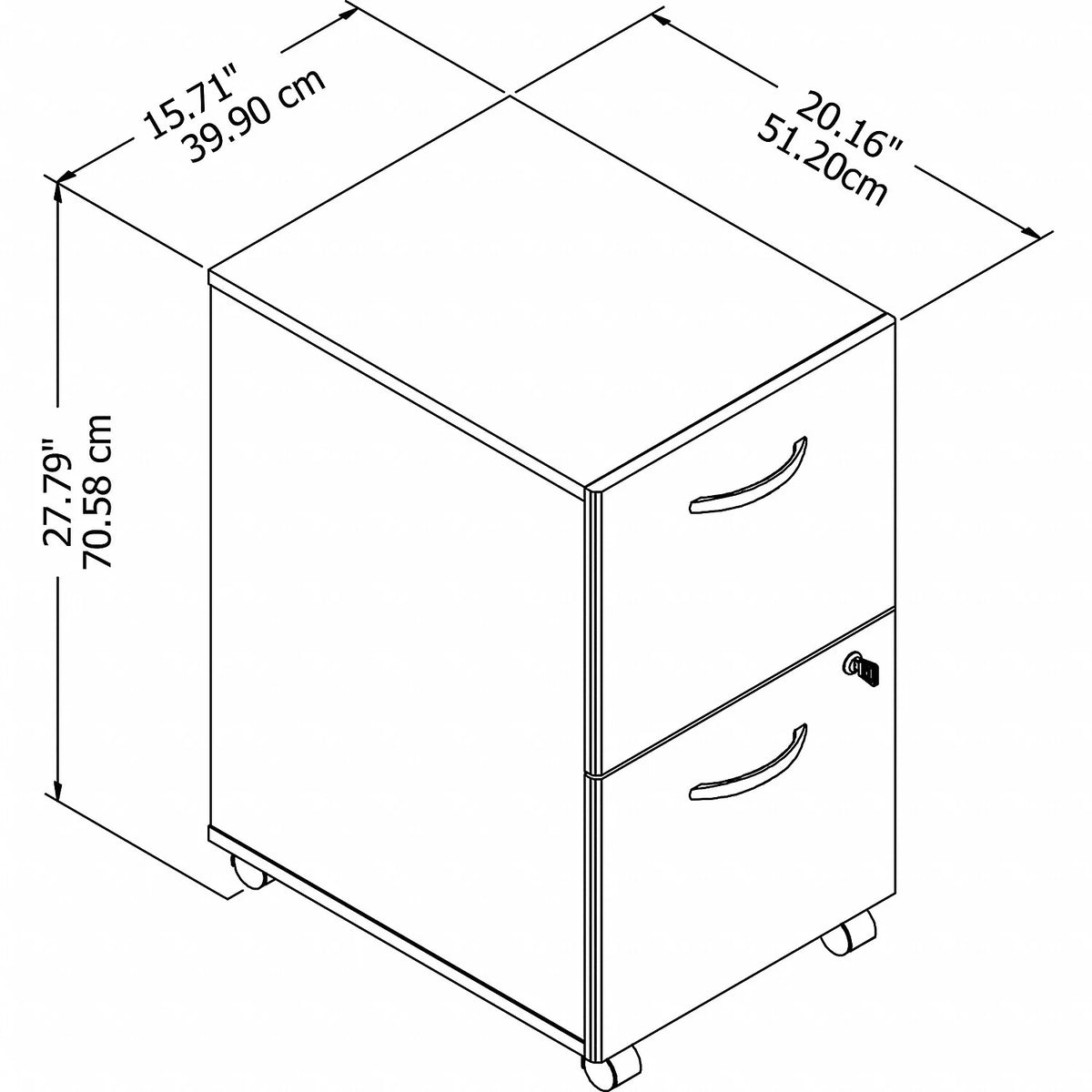 2-Drawer Mobile File Cabinet A916