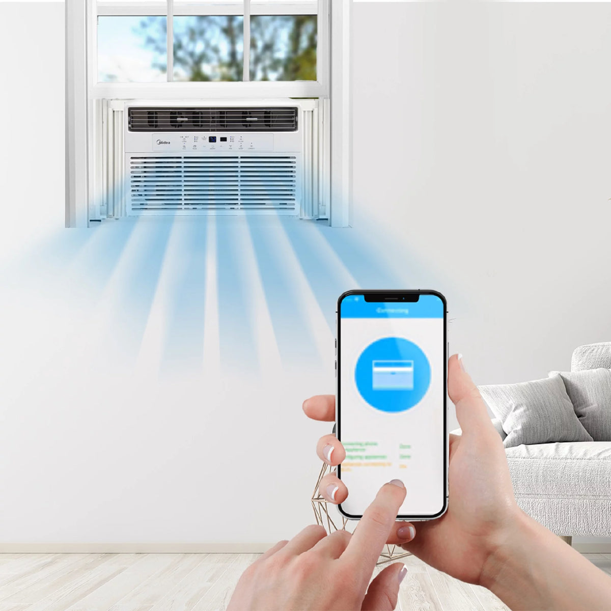 8,000 BTU 115V Smart Window Air Conditioner with Remote S994