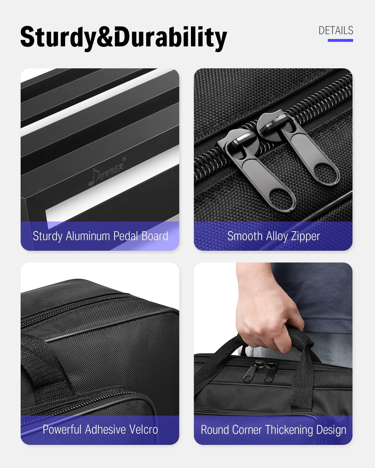 Aluminium Pedalboard Case 20'' x 11.4'' x 4'' with Bag A308532