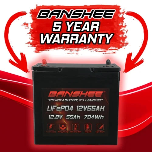 12V 55AH Lithium LiFePO4 Deep Cycle Battery 4 Pack L866857