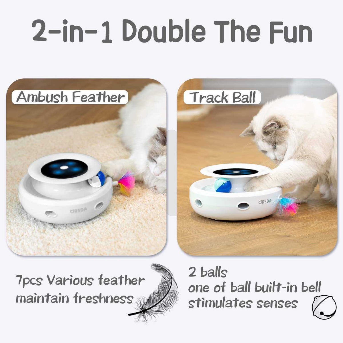 2-in-1 Interactive Cat Toys Z4699