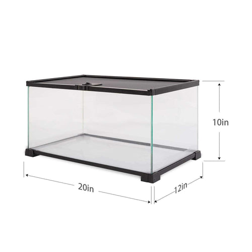 10 Gallon Glass Reptile Tank with Sliding Screen Top U64547